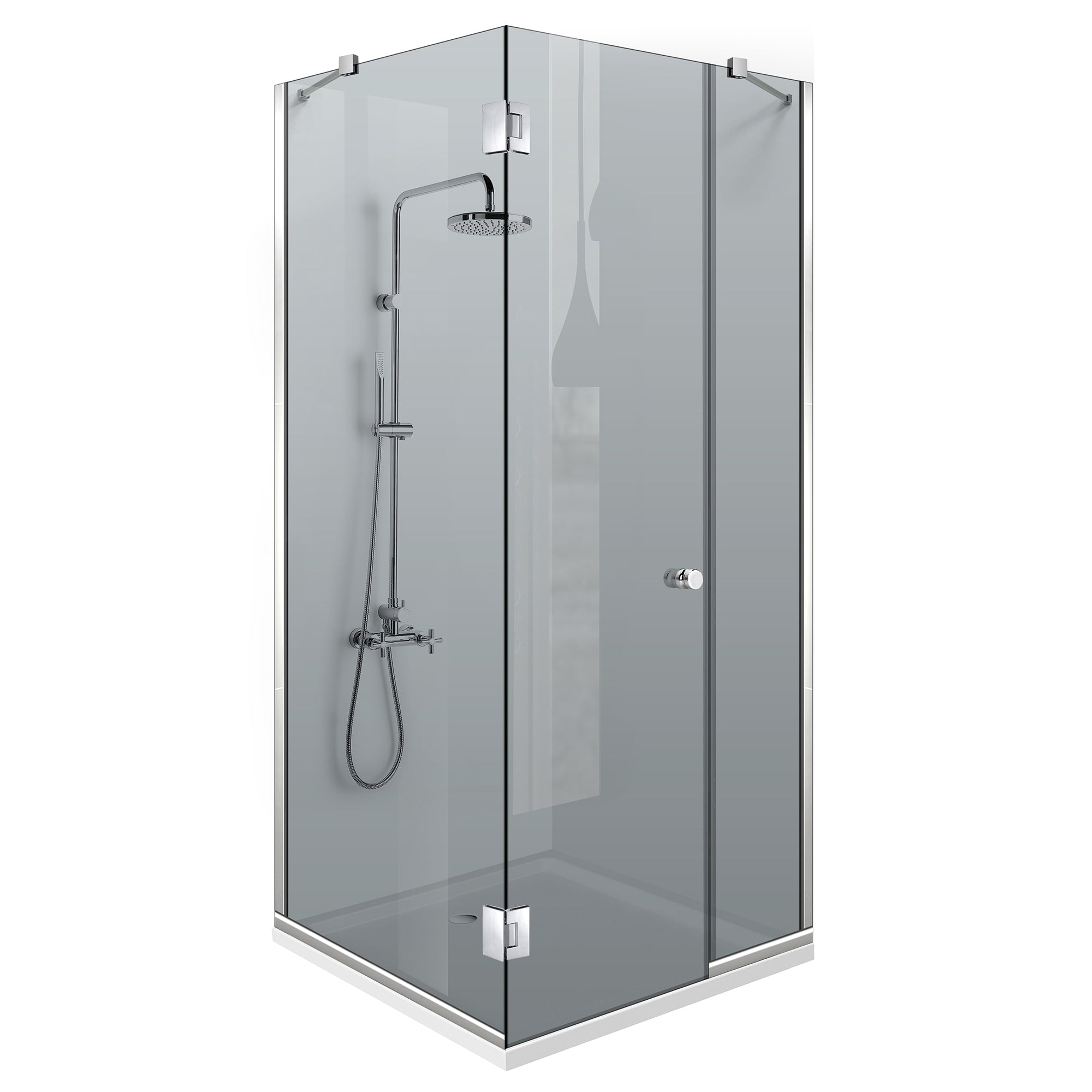 Cabina dus cu 3 elemente cu usa batanta