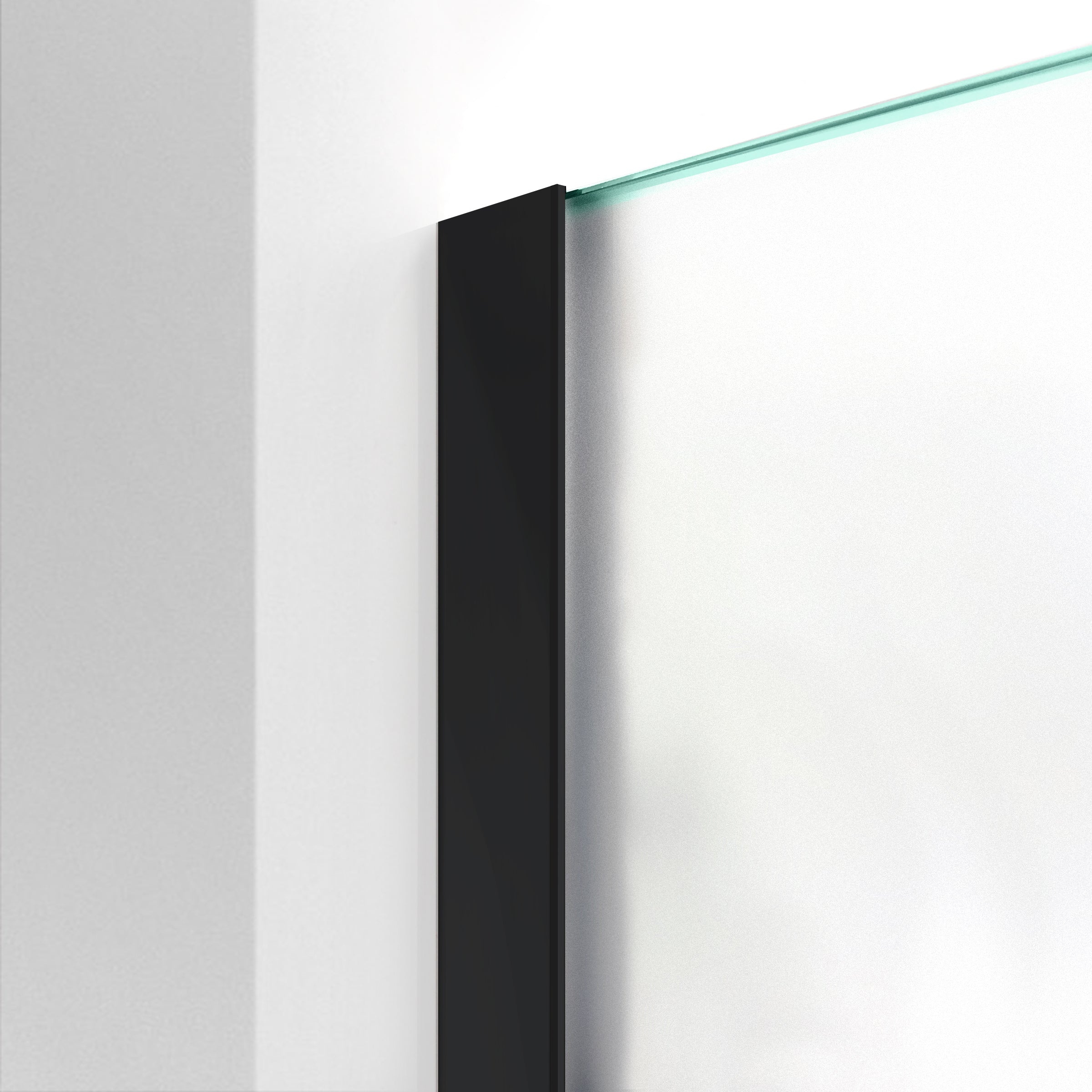 Paravan dus Walk-in, Perete dus  Negru, #Mat #Matt
