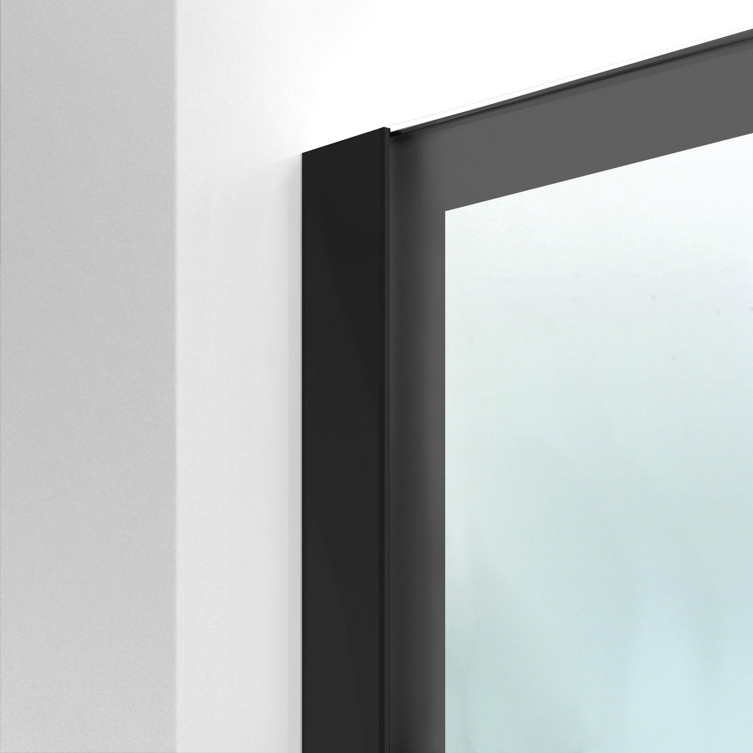 Paravan dus Walk-in, Perete dus  Negru, #Mat #Matt