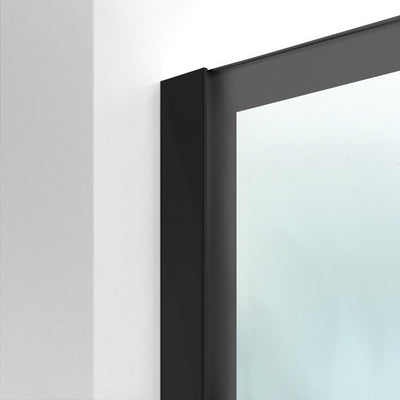 Paravan dus Walk-in, Perete dus  Negru, #Mat #Matt