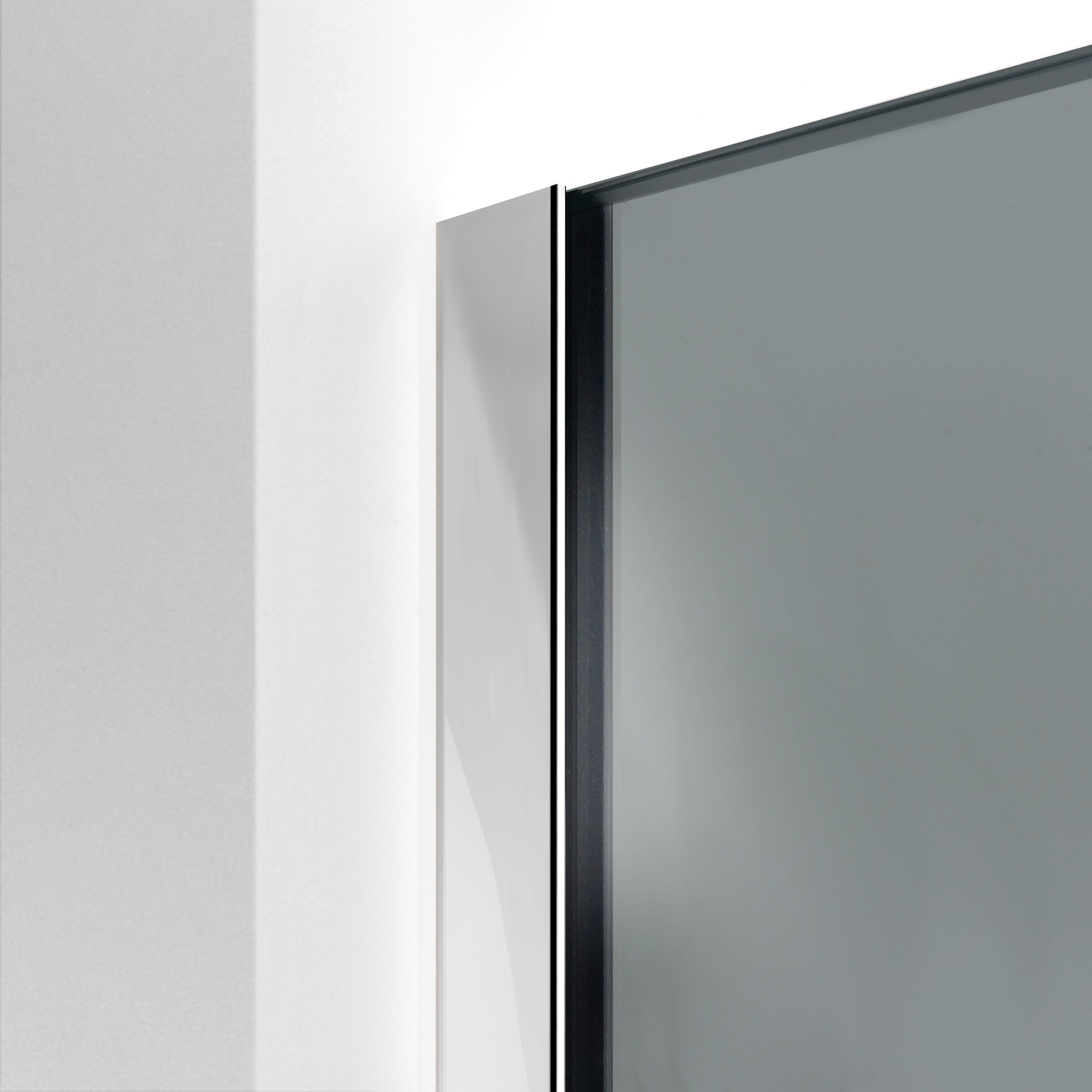 Paravan dus Walk-in, Perete dus  Inox, #Gri #Szürke