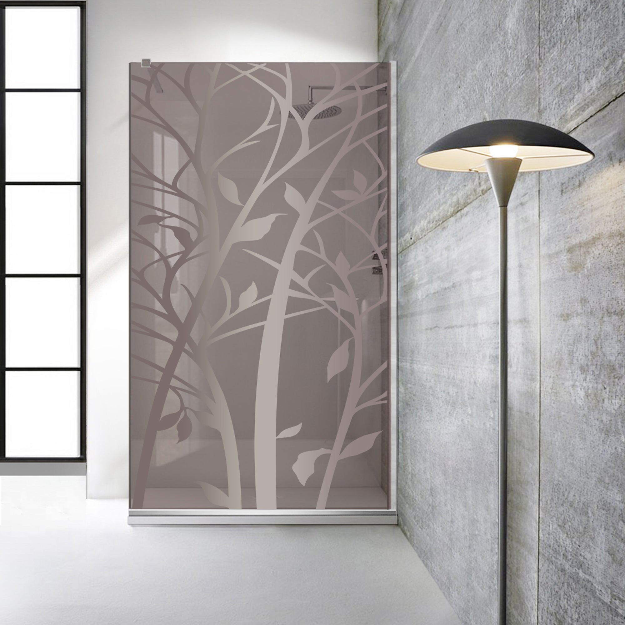 Paravan dus Walk-in, Perete dus  Inox, #Bronz #Bronz