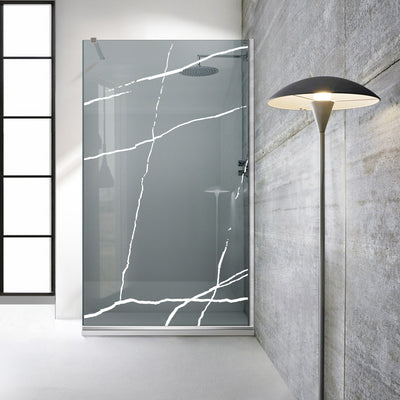 Paravan dus Walk-in, Perete dus  Inox, #Gri #Szürke