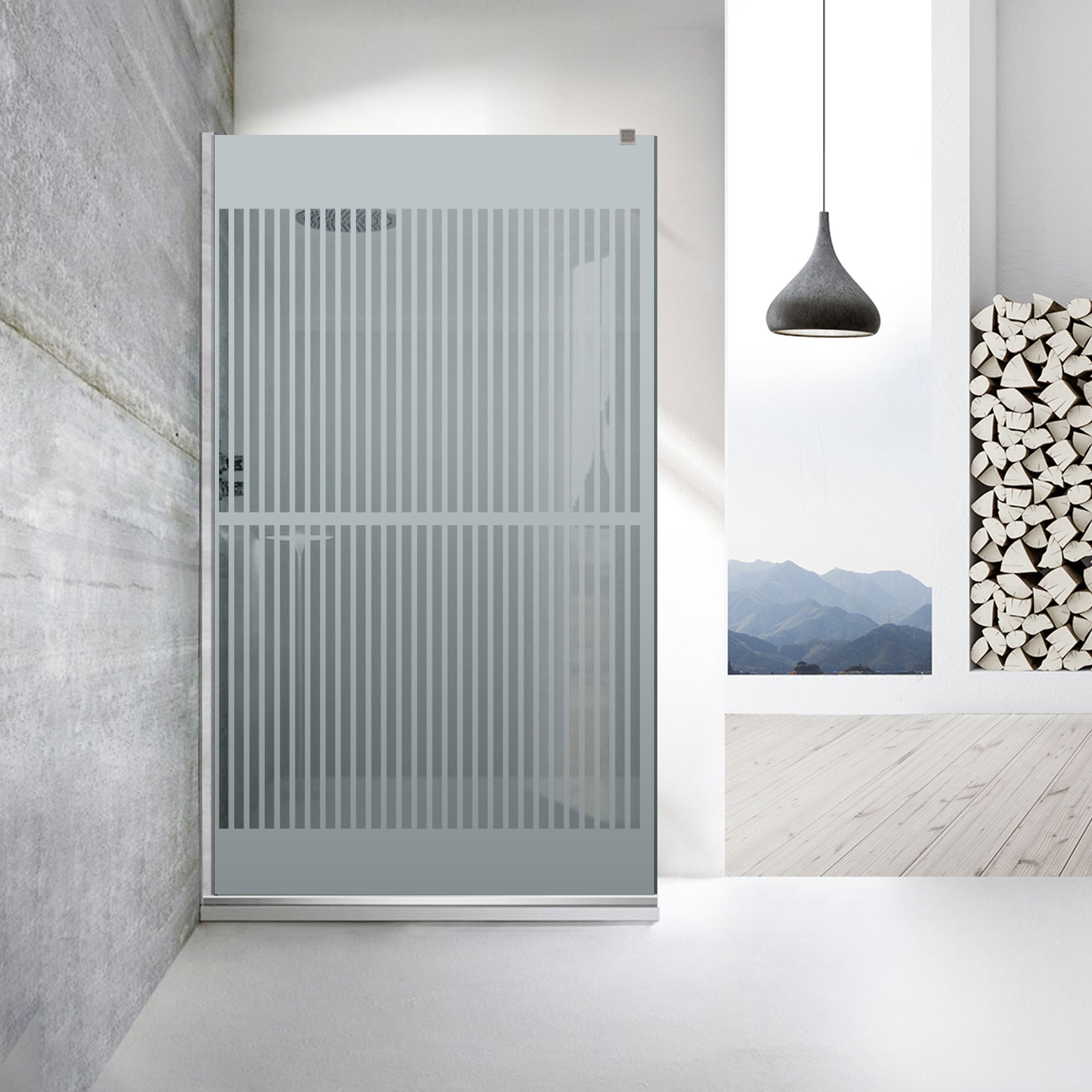 Zuhanyfal Walk-in, Zuhanyfal Rozsdamentes acél, #Szürke #Szürke