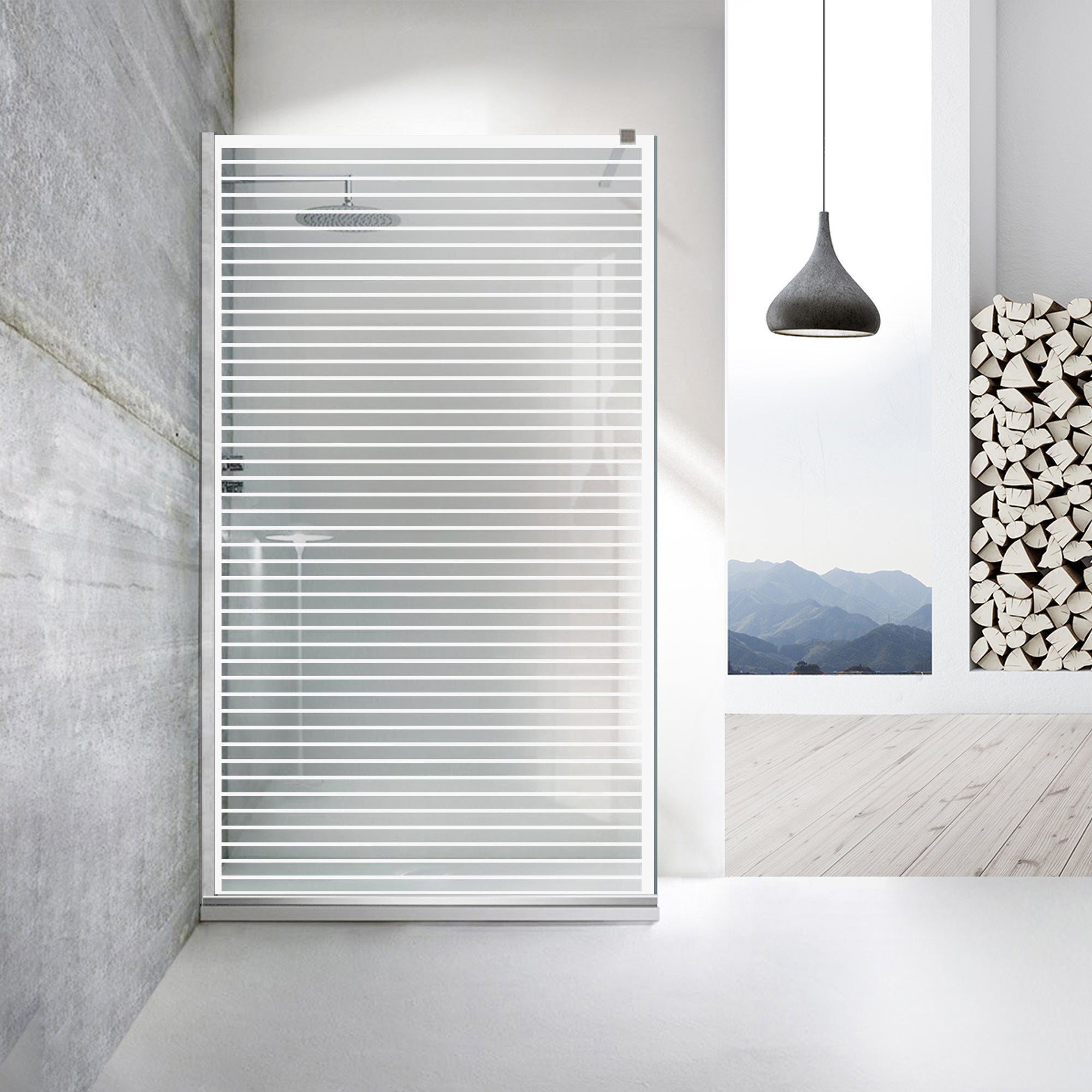 Zuhanyfal Walk-in, Zuhanyfal Rozsdamentes acél, #Átlátszó #Víztiszta