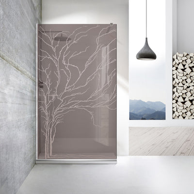 Paravan dus Walk-in, Perete dus  Inox, #Bronz #Bronz