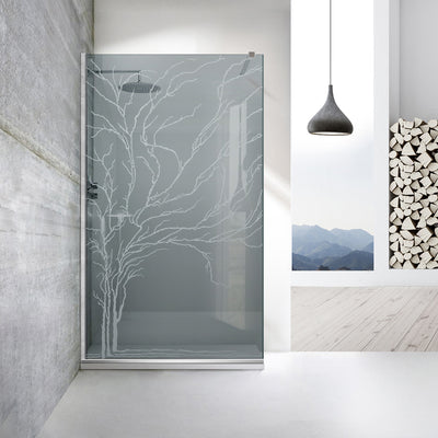 Paravan dus Walk-in, Perete dus  Inox, #Gri #Szürke