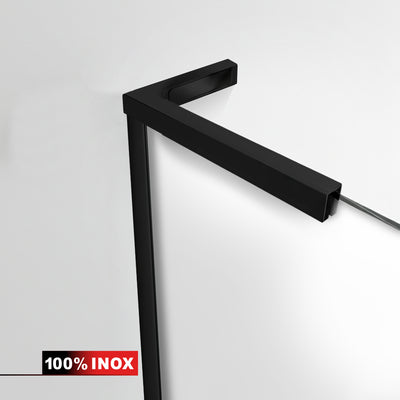 Paravan dus Walk-in, Perete dus Inox, #Mat #Matt